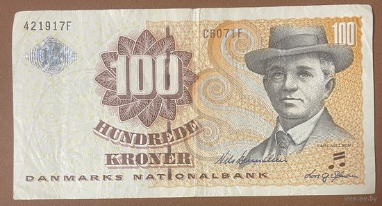 Банкнота Дания 100 крон 1997 Карл Нильсен