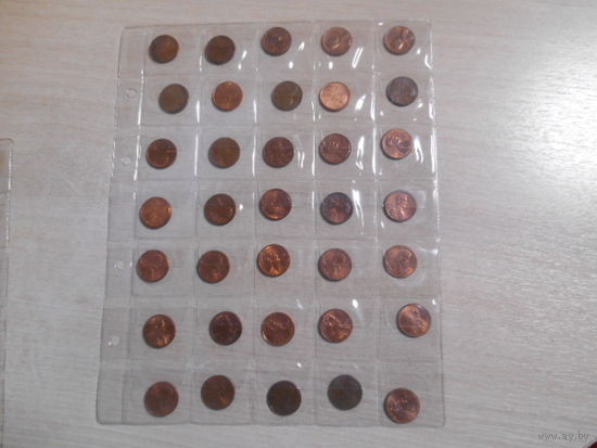 Сборный лот 1 центовиков США.