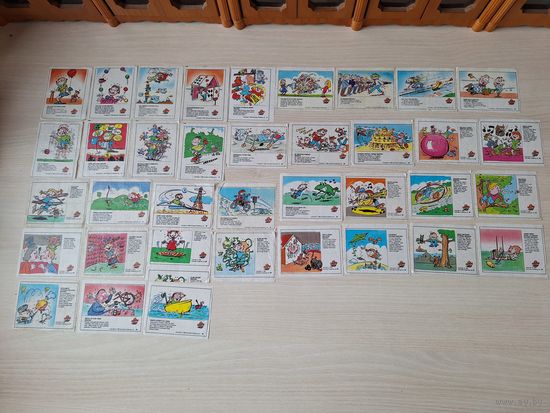 Рекорды Гиннеса - Вкладыши от жвачки REKORDS GUINNESS жевательная резинка фантик комиксы