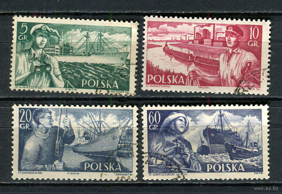 Польша - 1956 - Флот - 4 марки. Гашеные.  (Лот 41HB)-T4P48