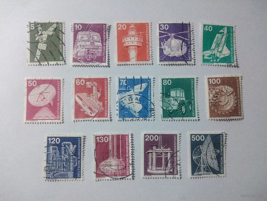 ГЕРМАНИЯ ФРГ 1975-1982  из серии ТЕХНИКА И ПРОМЫШЛЕННОСТЬ