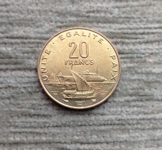 Werty71 Джибути 20 франков 1996 Корабль