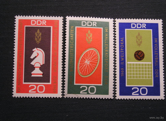 ГДР, Спорт 1968 Шахматы Полная серия **