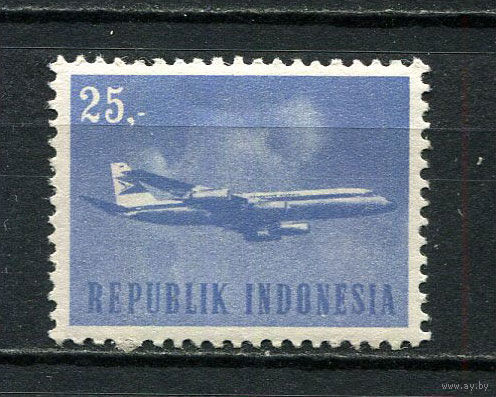 Индонезия - 1964 - Транспорт и коммуникации. Авиация 25R - [Mi.448] - 1 марка. MNH.  (Лот 42Fg)-T25P11