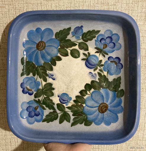 Керамический поднос или блюдо с Будянского завода, 1960 год