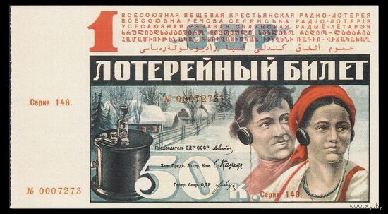 [КОПИЯ] Лотерея Радио - ОДР 50 коп. 1929 г.
