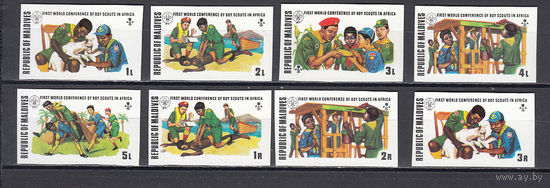 Дети. Мальдивы. 1973. 8 марок б/з. Michel N 454-461 (40,0 е)