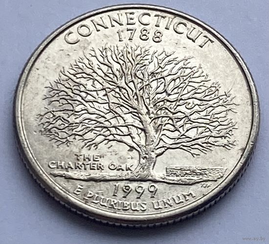 25 центов 1999 г. Коннектикут, США