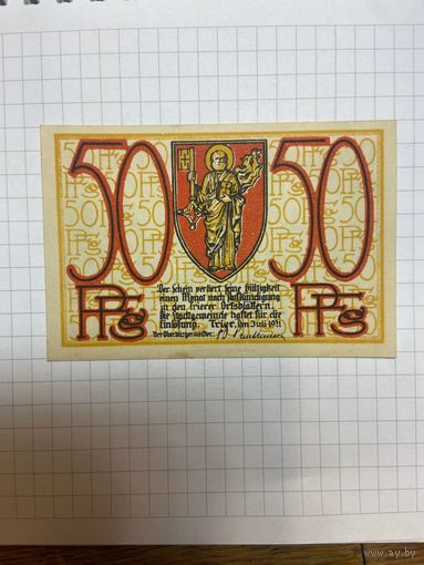 50 пфеннигов (нотгельды) г. Германия Триер-1201