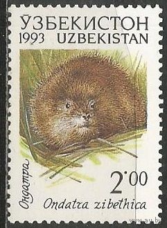 Узбекистан. Ондатра. 1993г. Mi#7.