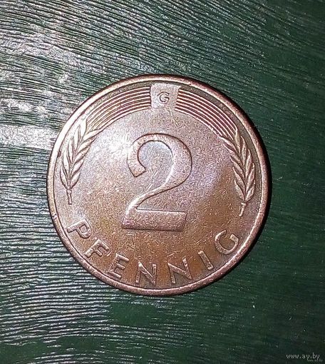 2 пфеннига 1976 (G). Германия.