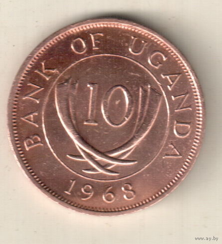 Уганда 10 цент 1966