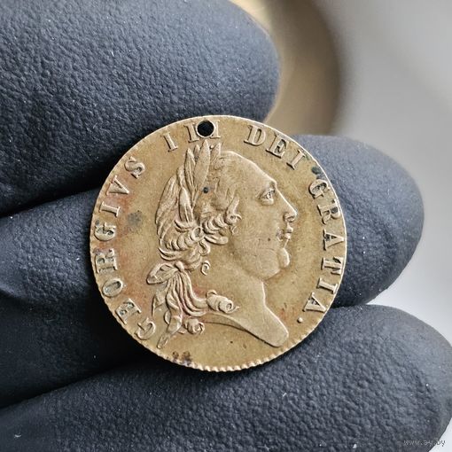 Старт с 1 Рубля !!! Монета 1/2 гинеи 1791г (Великобритания) Георг III !!!