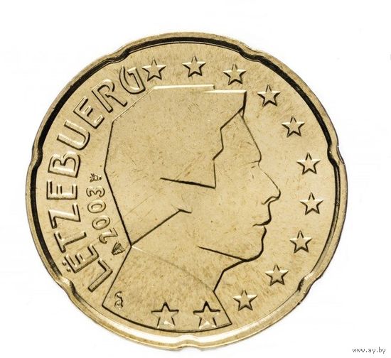 Люксембург 20 евроцентов, 2003  UNC из ролла