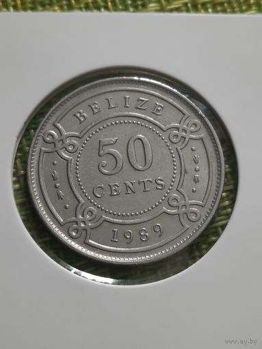 Белиз 50 центов 1989 г ( редкий год )