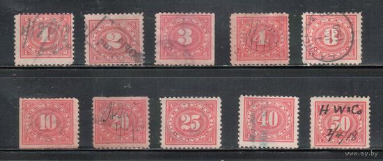США-1917(Скотт. R228-R238) , гаш.(1 м - *) , REVENUE, Служебные марки