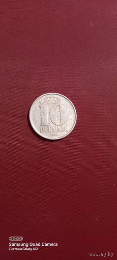 10 пфеннигов 1965, ГДР.