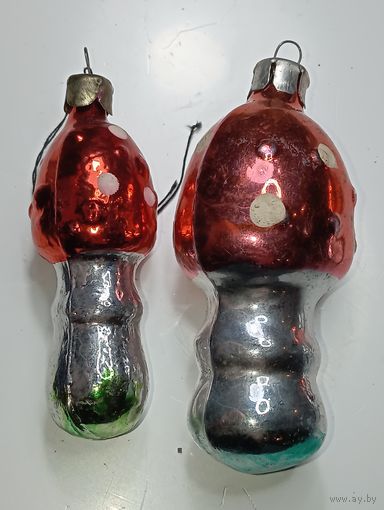 Ёлочная игрушка - Грибы , СССР .