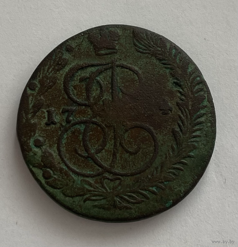 Медная монета Российской империи 5 копеек 17?4
