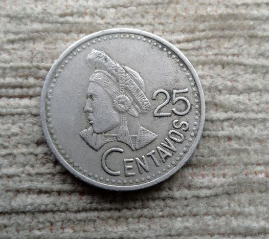 Werty71 Гватемала 25 сентаво 1991 индейцы Какчикели шляпа Токояль