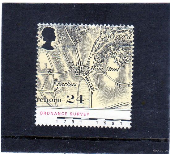 Великобритания.Ми-1363. Карта 1816 года. Серия: Двухсотлетняя история карта битвы .1991.