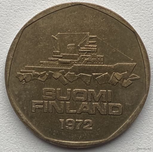 Финляндия 5 марок 1972 г. Ледокол Варма