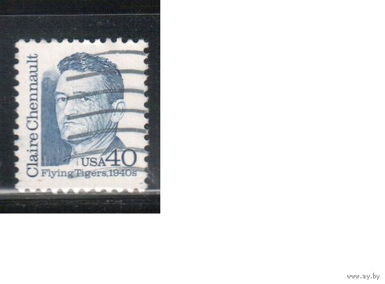 США-1990, (Мих.2104),   гаш. ,Стандарт, Личности, Генерал, Летчик (одиночка),