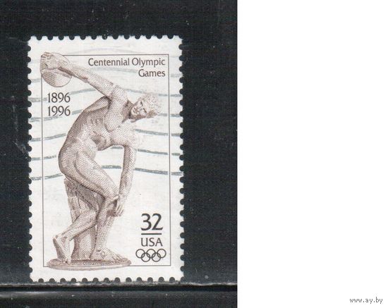 США-1996 (Мих.2750) , гаш., Спорт, 100-лет ОИ(одиночка),
