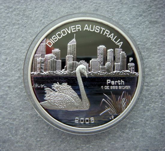 1 доллар 2006. Австралия. Перт. Серия "Откройте для себя Австралию". Серебро 999