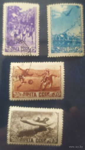 СССР 1948 Спорт,  клей след от наклеек (смотрите скан)