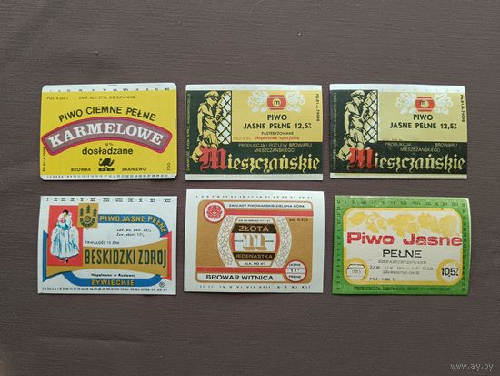 Пивные этикетки польские, цена за одну шт., см. описание лота, ю-905-13 (3531)