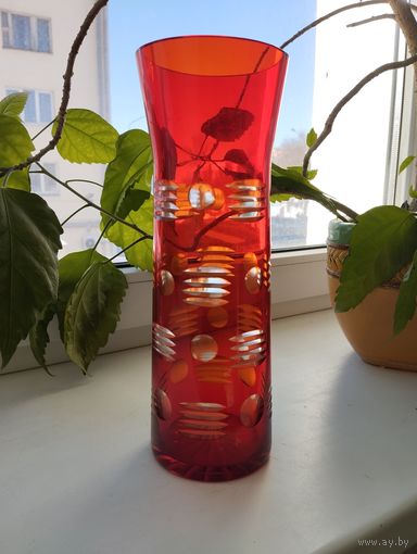 Ваза Штрихи, высота 30.5 см. СССР