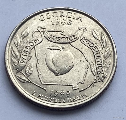 25 центов 1999 г. Джорджия, США