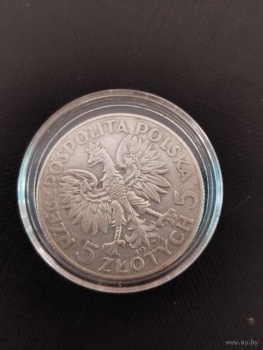 5 злотых 1934 Польша Ядвига