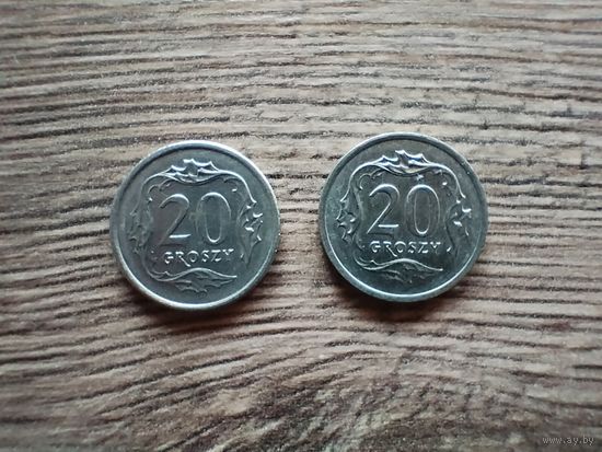 20 грошей 1990,1992  Польша