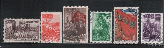 СССР-1948, (Заг.1234-1239)  гаш., 30-лет ВЛКСМ (полная серия)(2)