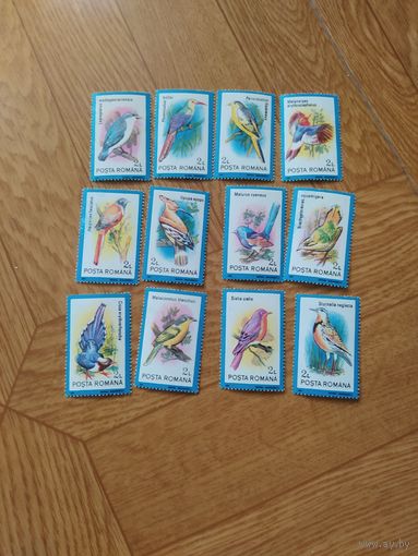 Румыния серия марок 1991 г. Птицы.