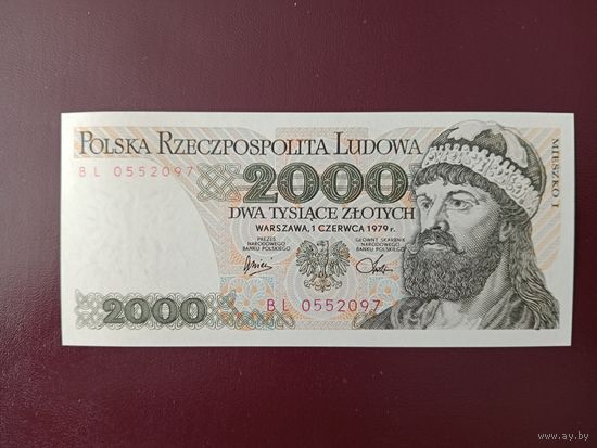 Польша 2000 злотых 1979 UNC