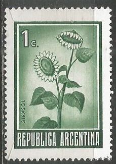 Аргентина. Цветы. Подсолнечник. 1961г. Mi#764.