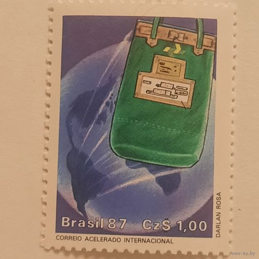 Бразилия 1987. День почты. Марка из серии
