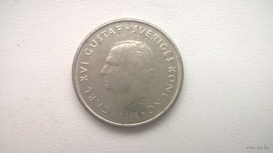 Швеция 1 крона, 2002г. (U-обм)