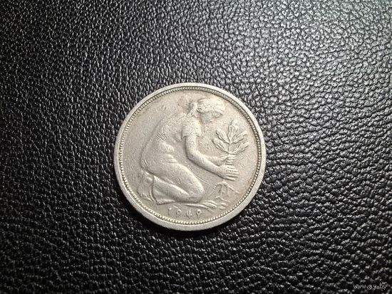 Германия 50 пфеннигов 1949 "J" - Гамбург