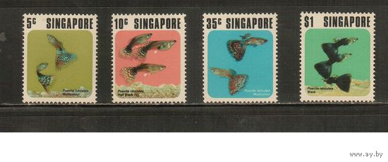Сингапур-1974 ,(Мих.209-212)  **  Морская  Фауна, Рыбы, (полная серия)