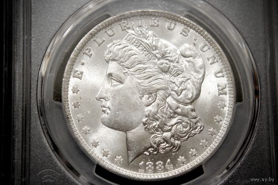 1 доллар 1884 г. США, Честер Артур. PCGS MS63