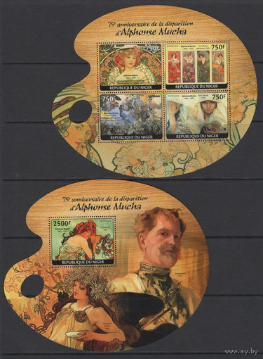 Нигер 2014** Искусство Картины Художник Альфонс Муха