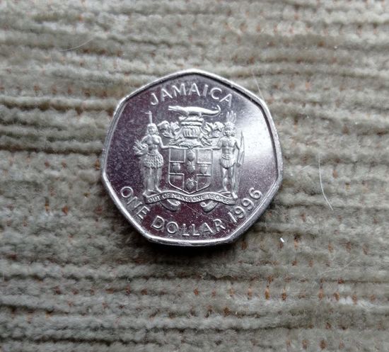 Werty71 Ямайка 1 доллар 1996 семигранный