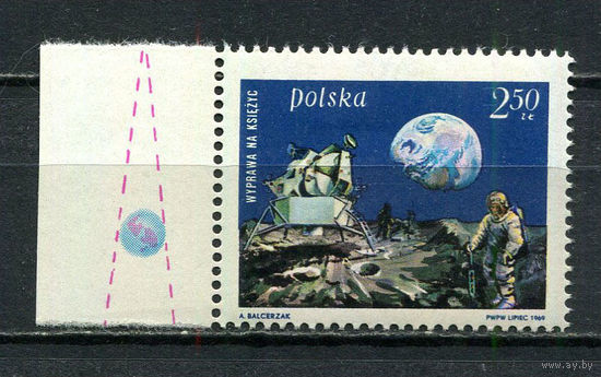 Польша - 1969 - Космос - [Mi. 1940] - полная серия - 1 марка. MNH.  (Лот 49JE)-TG2P13