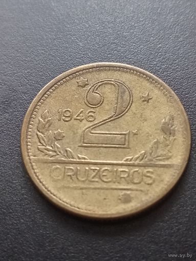 Бразилия 2 крузейро 1946 г.