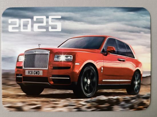Автомобиль. Календарик, глянец, 2025