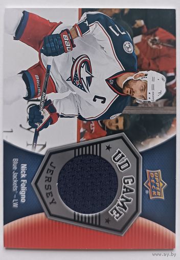 Хоккейная карточка НХЛ джерси Nick Foligno (Коламбус)